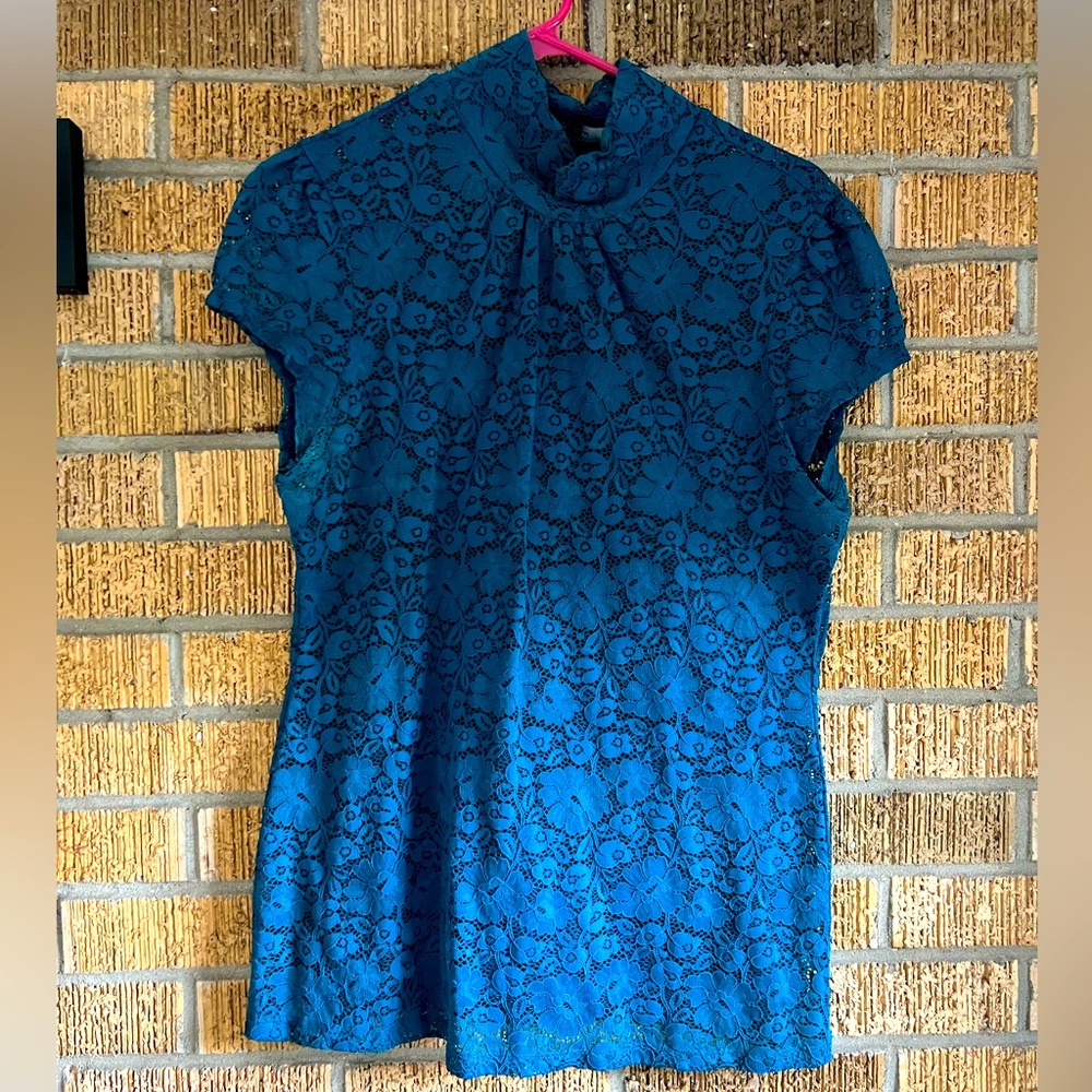Lace Mock Turtleneck Top
